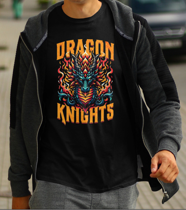 Dragon Knights Fiery Dragon Emblem T-Shirt