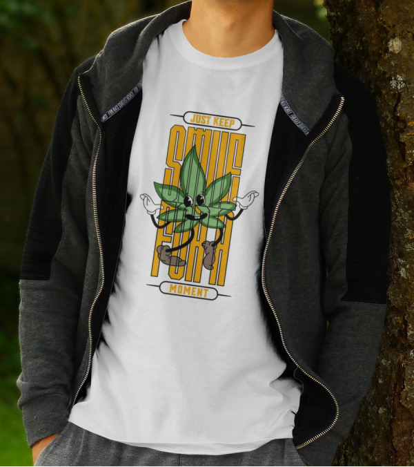 Just Keep Smile For A Moment Leaf Character T-Shirt