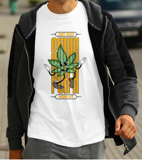 Just Keep Smile For A Moment Leaf Character T-Shirt