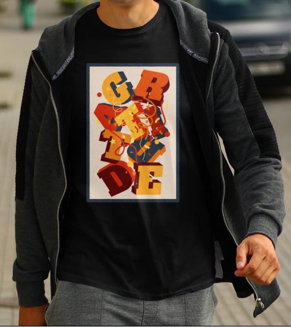 GRADE 3D Letter Explosion T-Shirt