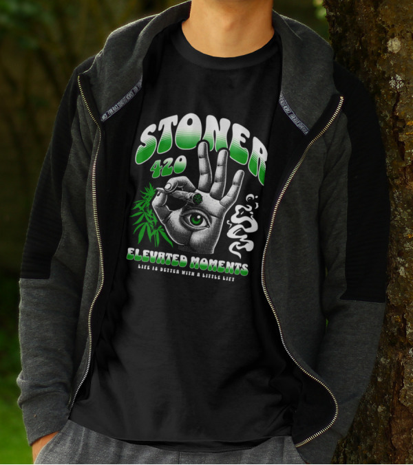 Stoner 420 Elevated Moments Life Is Better With A Little Lift T-Shirt