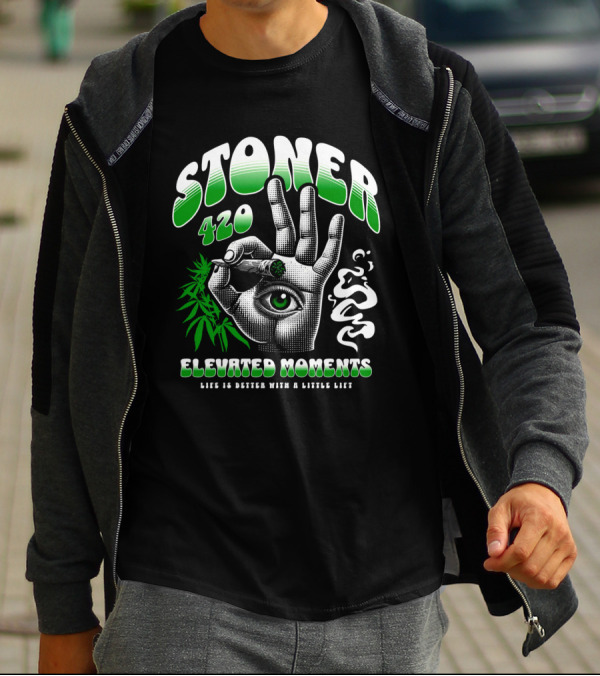 Stoner 420 Elevated Moments Life Is Better With A Little Lift T-Shirt