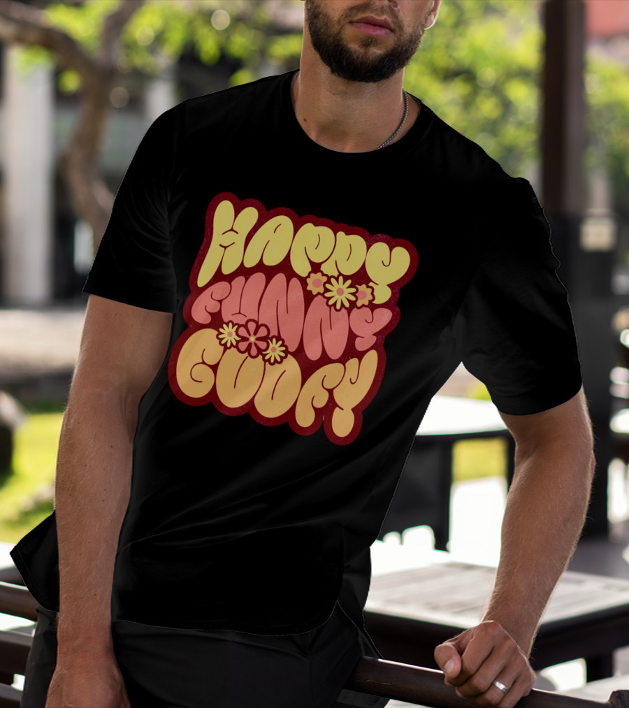 Happy Funny Goofy Retro Flower Power T-Shirt