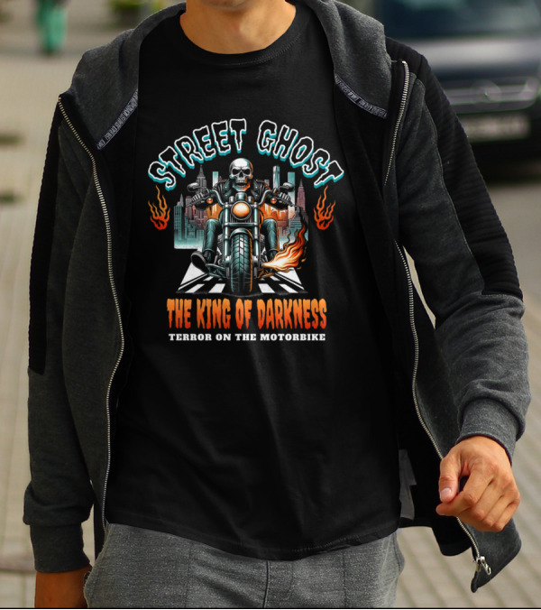 Street Ghost King Of Darkness Terror On The Motorbike T-Shirt