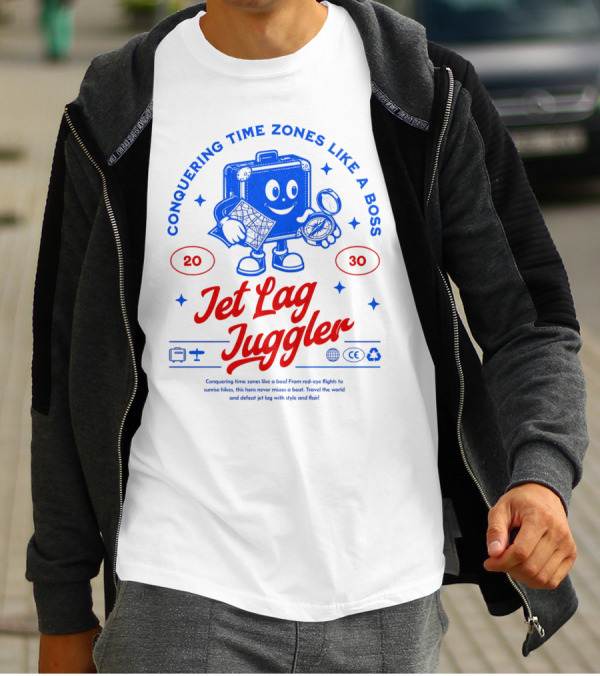 Jet Lag Juggler Conquering Time Zones Like A Boss T-Shirt