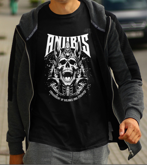 Anubis Skull Embodiment Of Balance And Strength T-Shirt