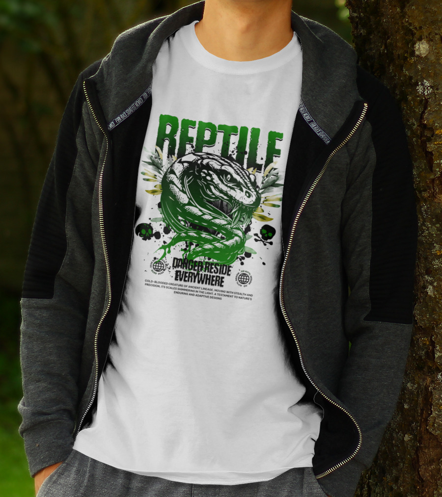 Reptile Danger Reside Everywhere Stealth Creature Of Ancient Lineage T-Shirt