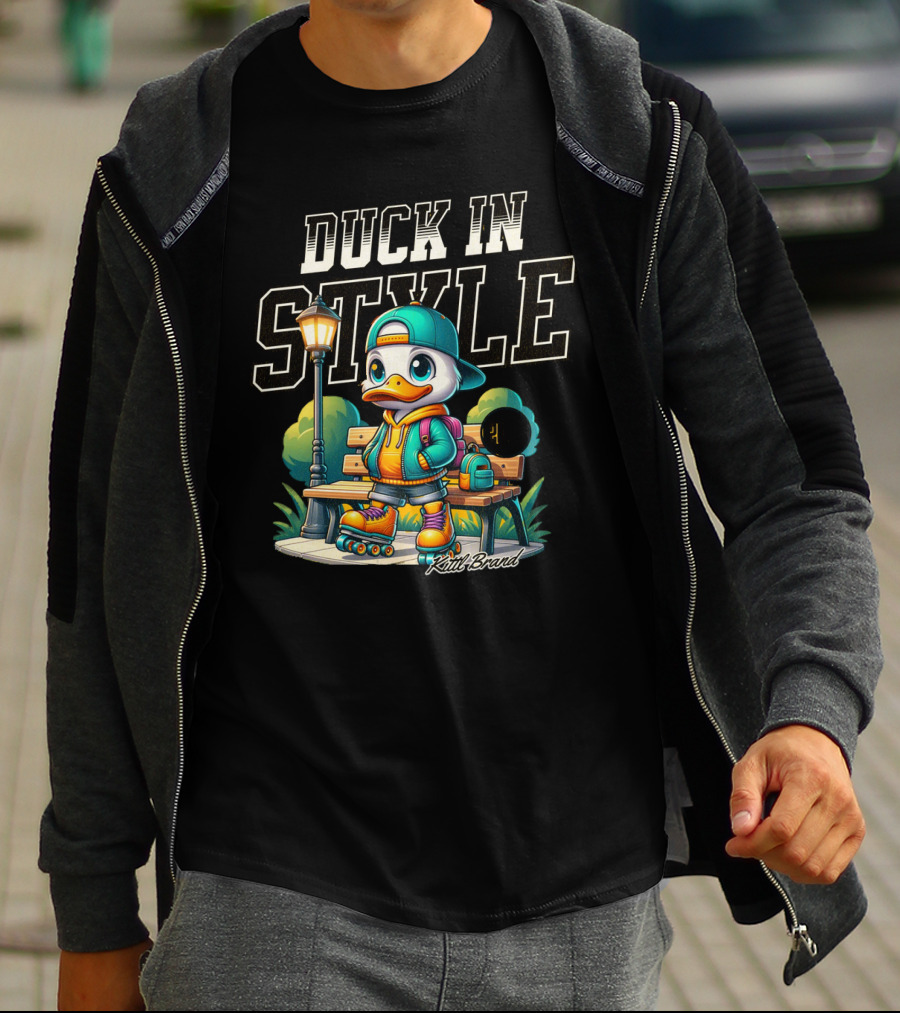 Duck In Style Skating Through Life's Ups And Downs With Friends Around Kutt Brand T-Shirt