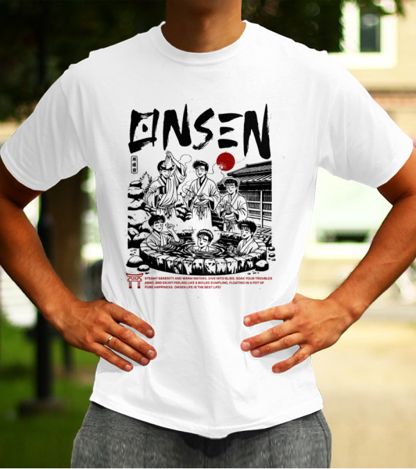 Onsen Hot Spring Soak Pure Happiness Anime T-Shirt