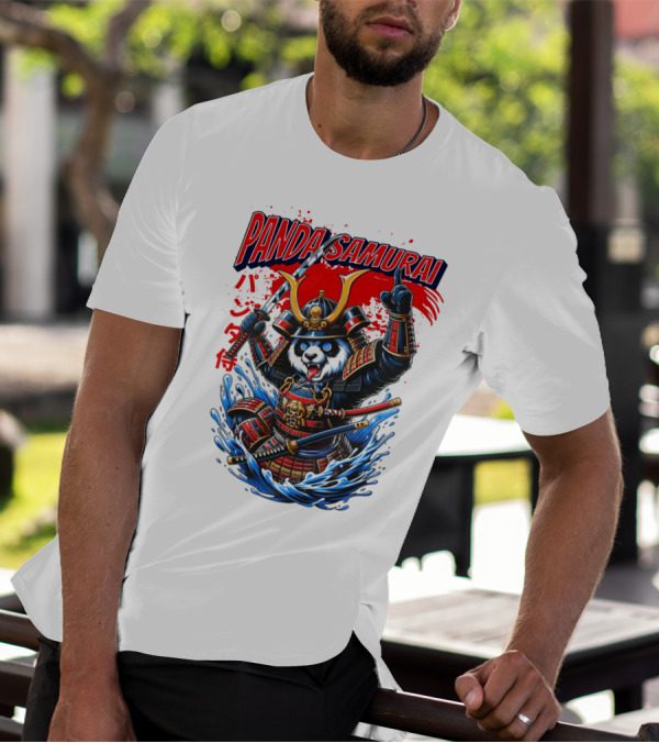 Panda Samurai Cute Japanese Warrior T-Shirt