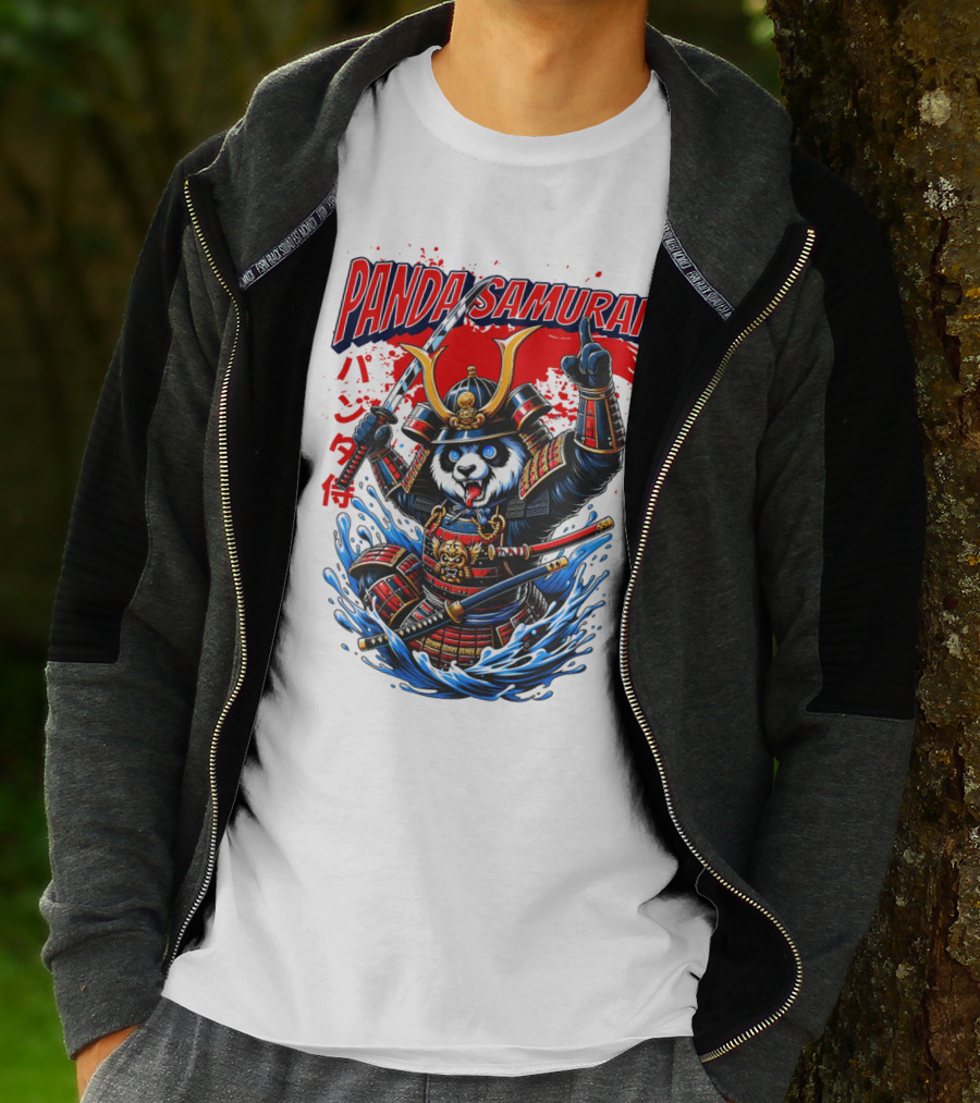 Panda Samurai Cute Japanese Warrior T-Shirt