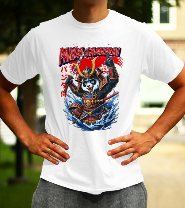 Panda Samurai Cute Japanese Warrior T-Shirt