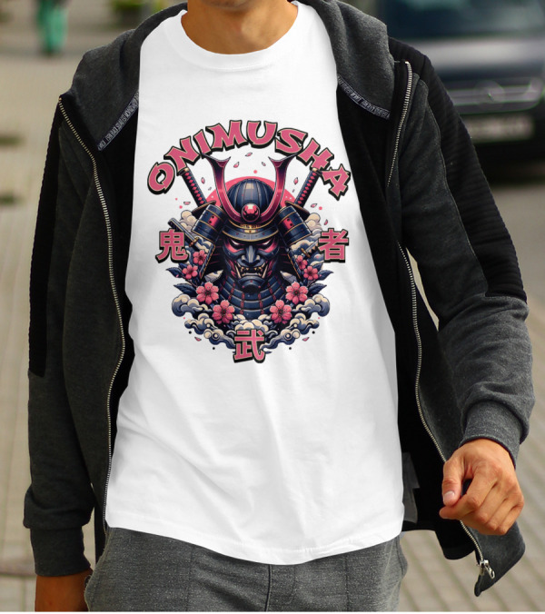 Onimusha Samurai Demon Warrior Flower Clouds T-Shirt