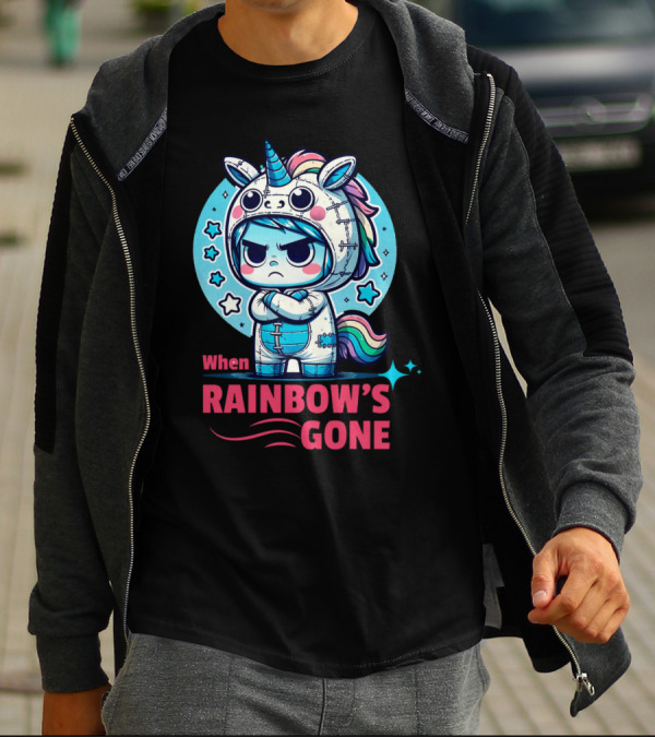When Rainbow's Gone Angry Unicorn Stars T-Shirt