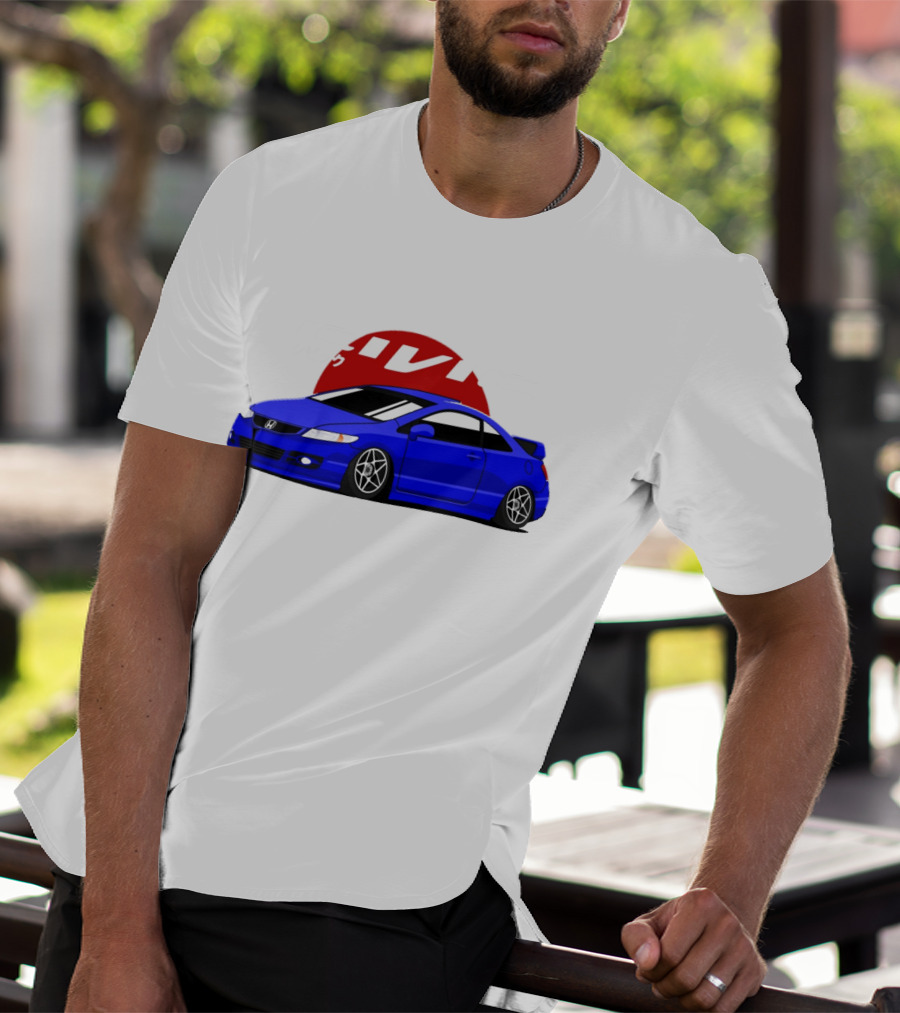 Civic SI JDM Cars Honda Blue Sports Car Japanese T-Shirt