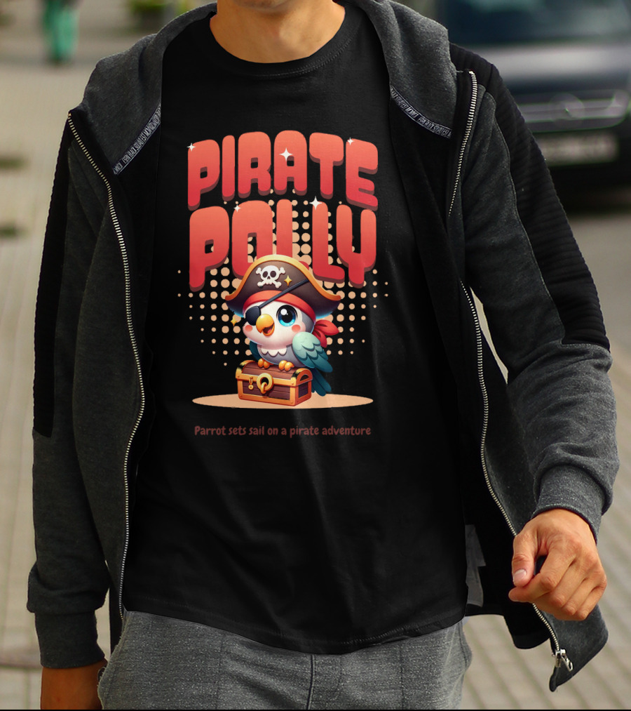 Pirate Polly Parrot Sets Sail On A Pirate Adventure T-Shirt