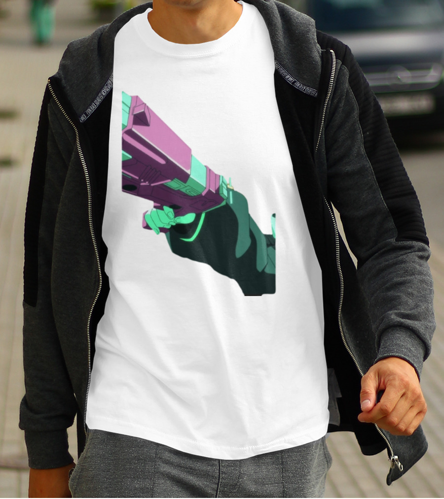 Rebecca Cyberpunk Edgerunners Aesthetic Gun T-Shirt