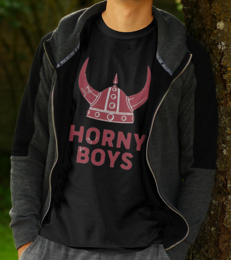 Horny Boys Viking Horned Helmet T-Shirt