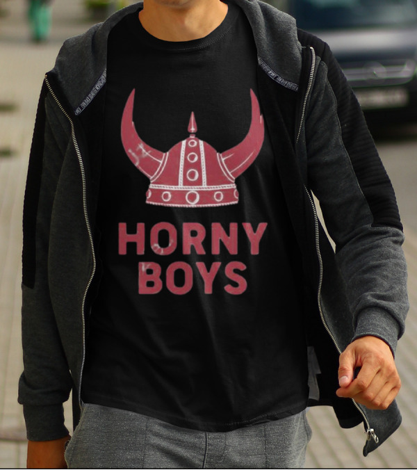 Horny Boys Viking Horned Helmet T-Shirt
