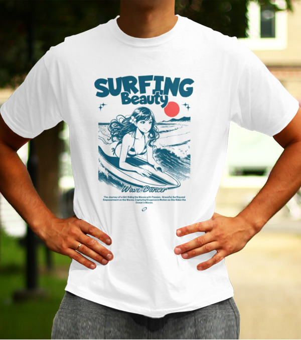 SURFING Beauty Wave Dancer Ocean's Waves Passion Graceful Surfing Empowerment Elegant Motion T-Shirt