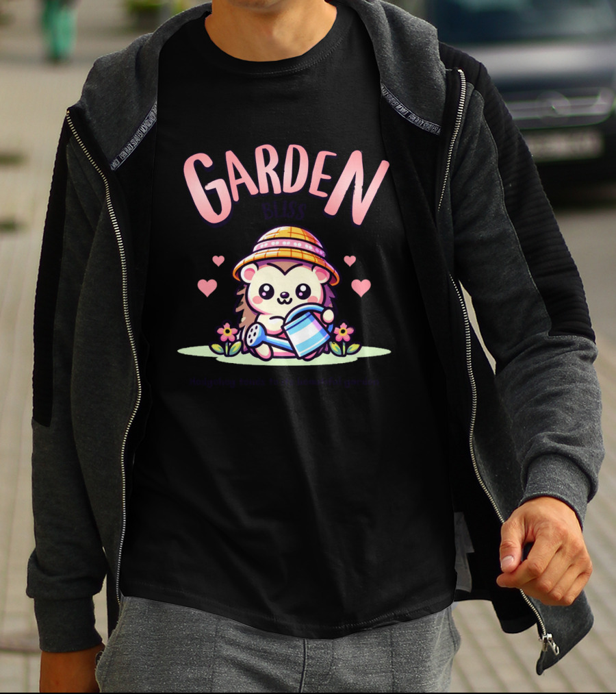 Garden Bliss Hedgehog Tends To Its Beautiful Garden T-Shirt