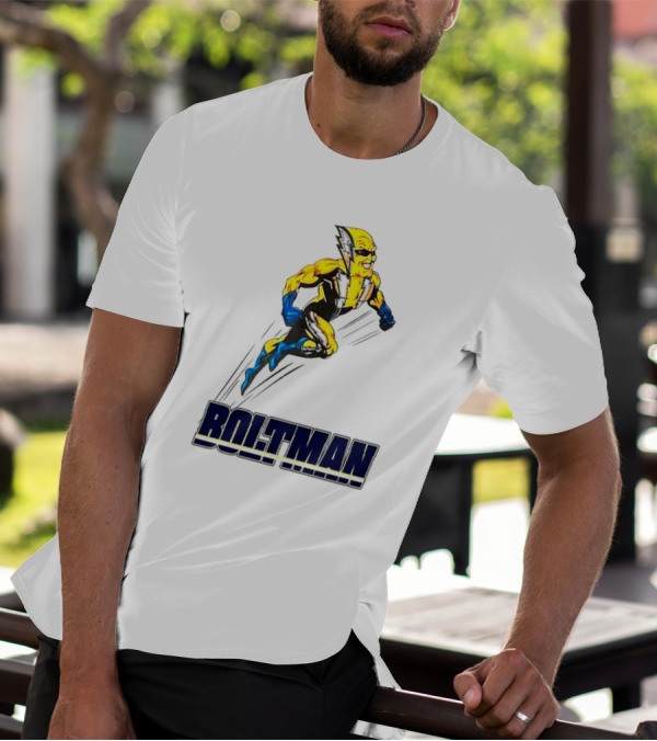 BOLTACLAUS BOLTMAN Superhero Santa T-Shirt