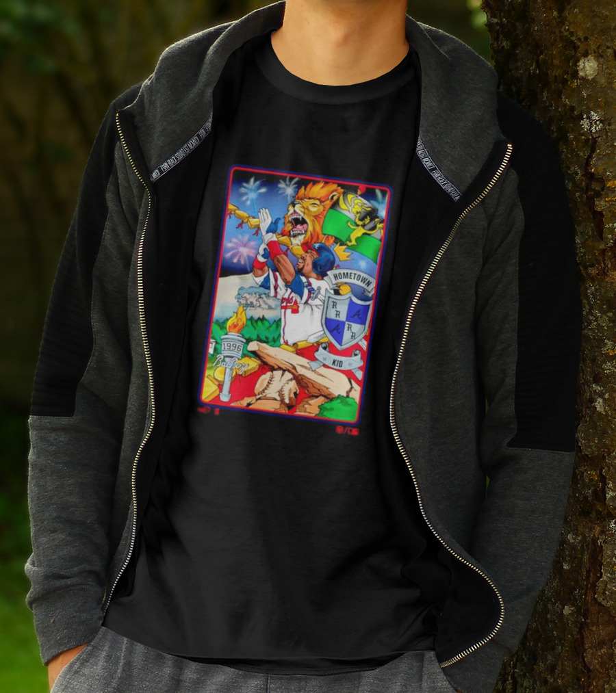 Hometown Kid Bat Boy 1996 Braves Lion Fireworks T-Shirt