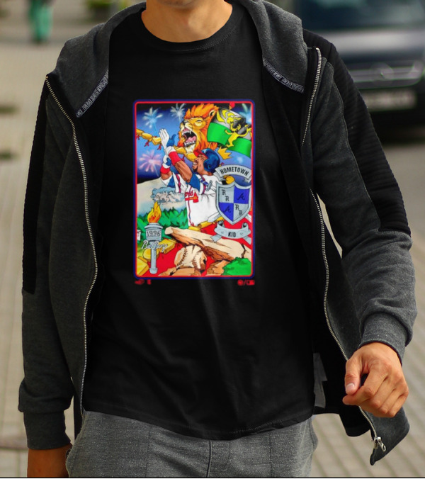 Hometown Kid Bat Boy 1996 Braves Lion Fireworks T-Shirt