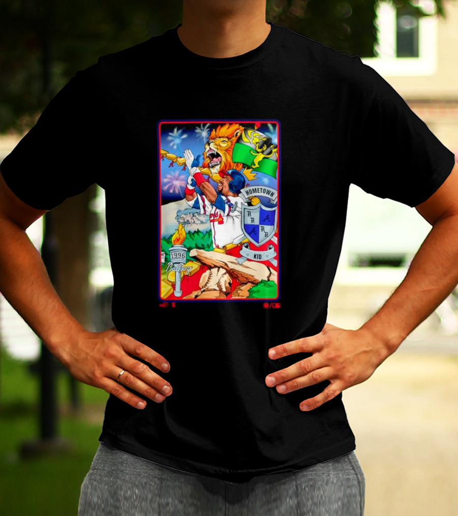 Hometown Kid Bat Boy 1996 Braves Lion Fireworks T-Shirt