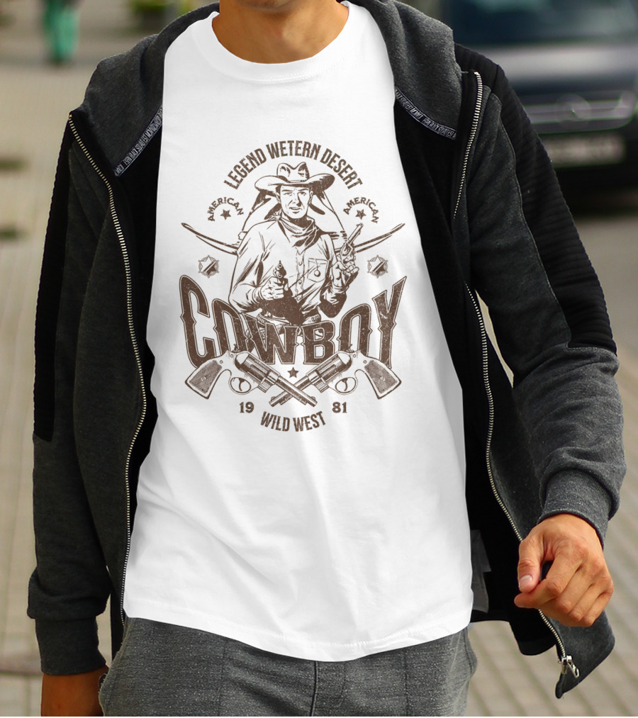 Legend Western Desert American Cowboy Wild West 1981 T-Shirt