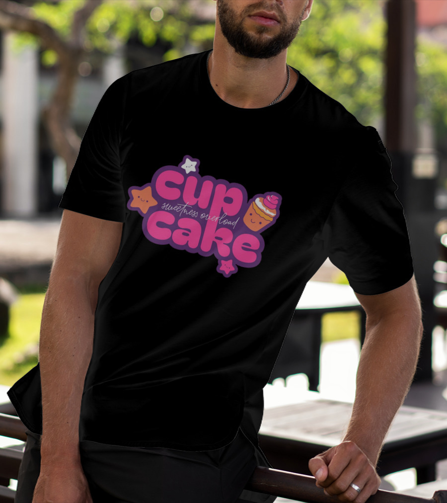 Cupcake Sweetness Overload Cute Star Faces T-Shirt
