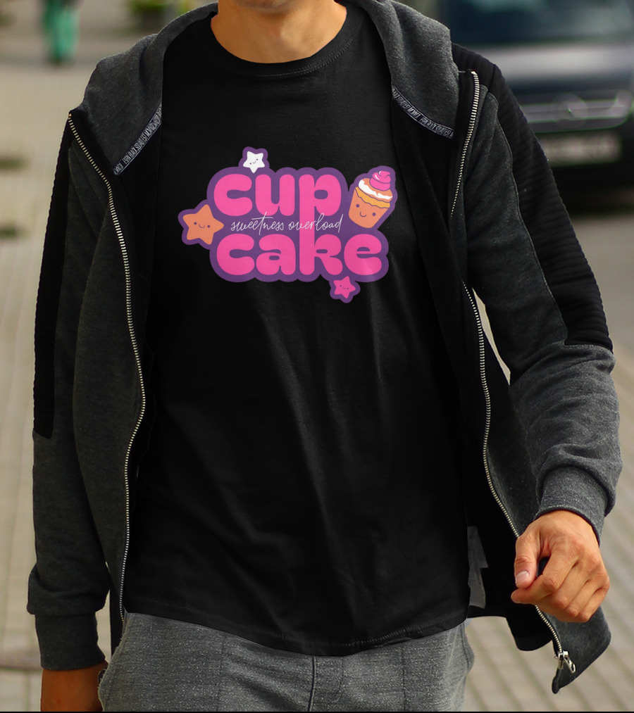 Cupcake Sweetness Overload Cute Star Faces T-Shirt