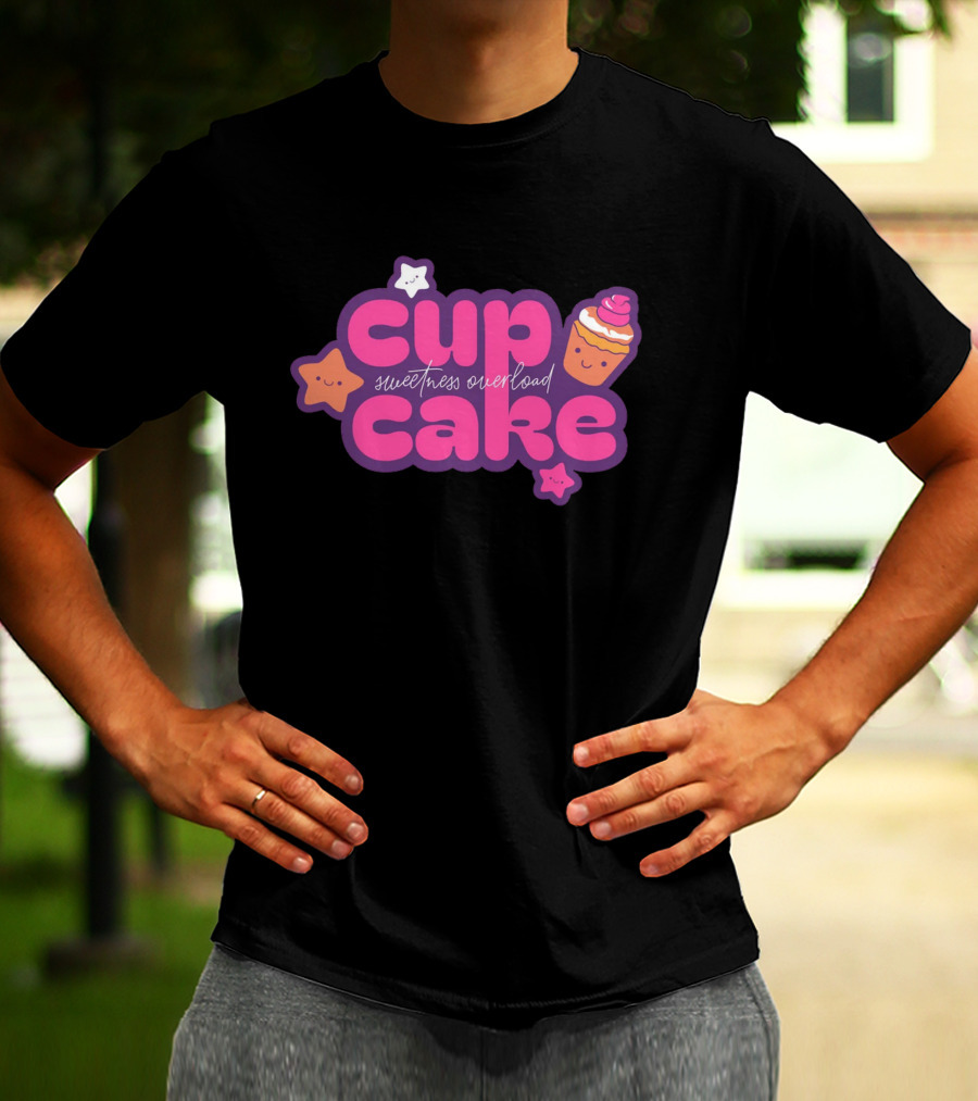 Cupcake Sweetness Overload Cute Star Faces T-Shirt