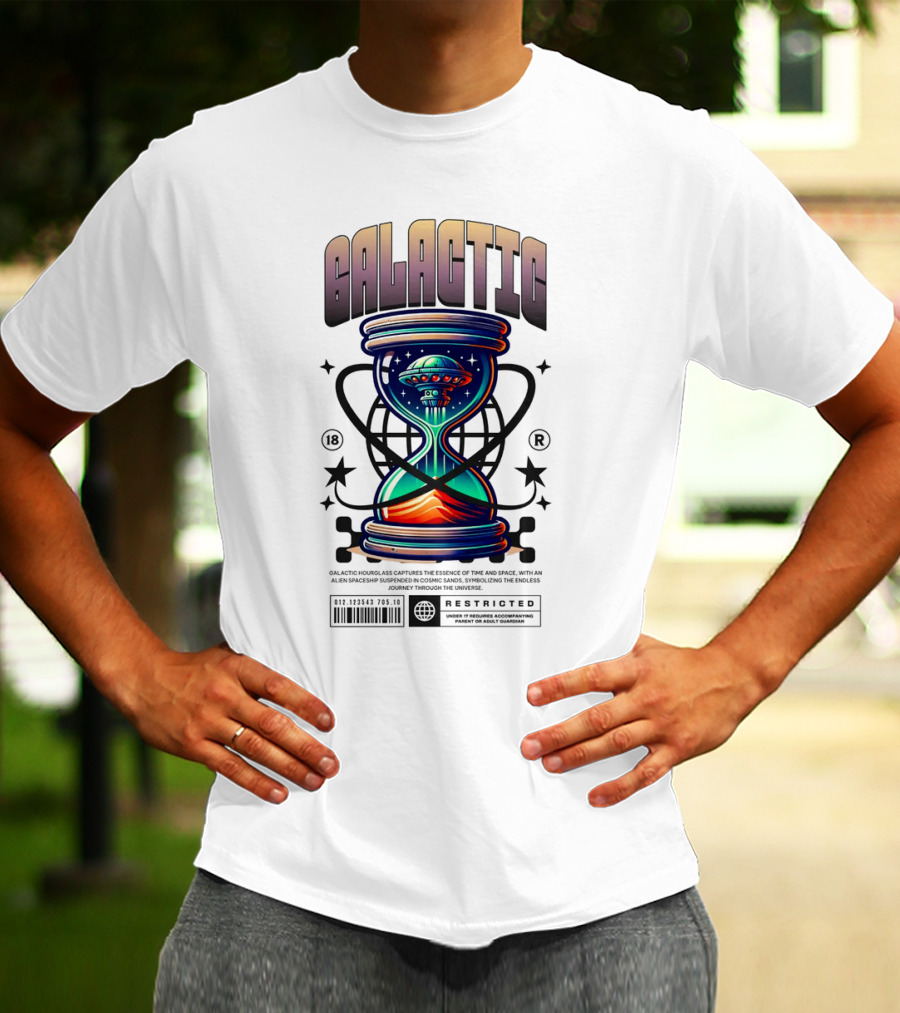 Galactic UFO In Restriction Hourglass T-Shirt