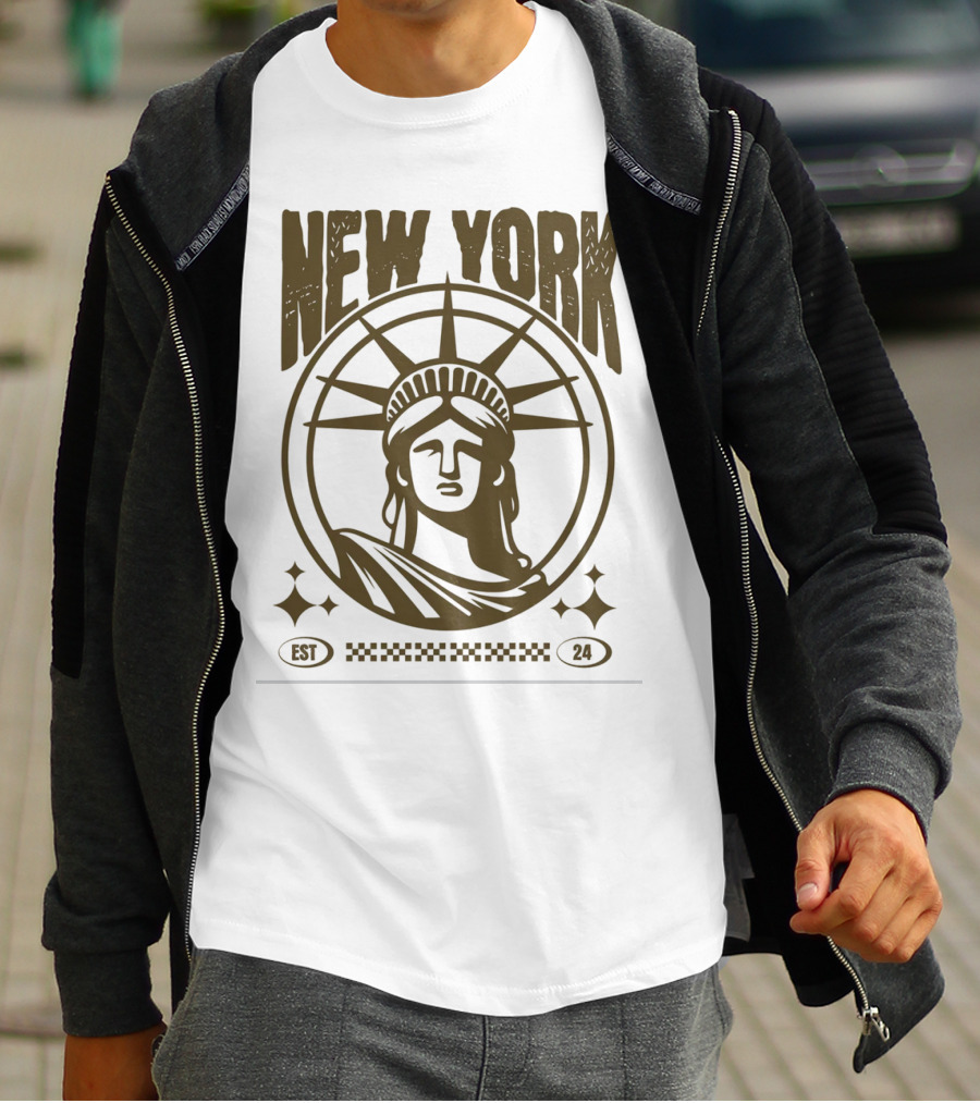 New York Statue Of Liberty EST 24 T-Shirt