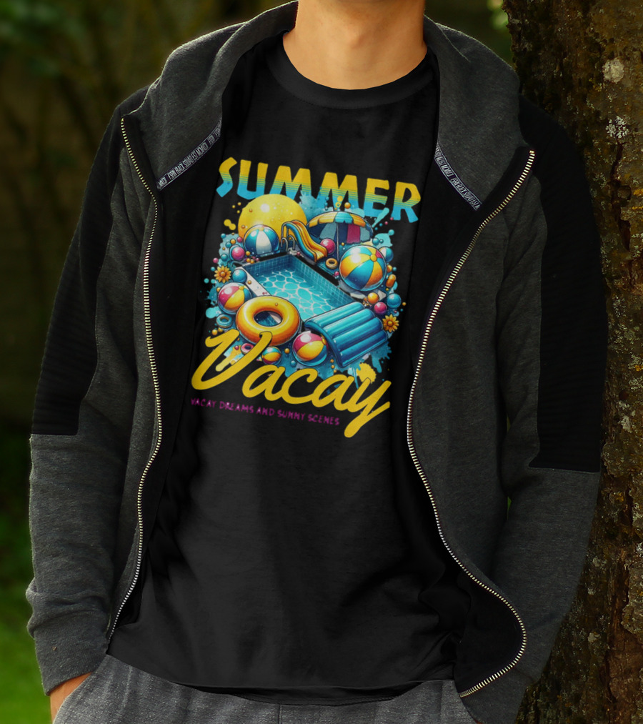 Summer Vacay Dreams And Sunny Scenes Pool Party T-Shirt