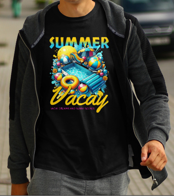 Summer Vacay Dreams And Sunny Scenes Pool Party T-Shirt