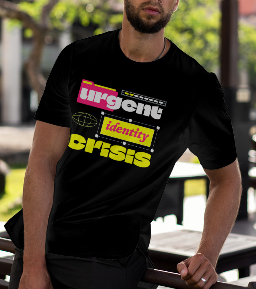 Urgent Identity Crisis Folder Globe T-Shirt