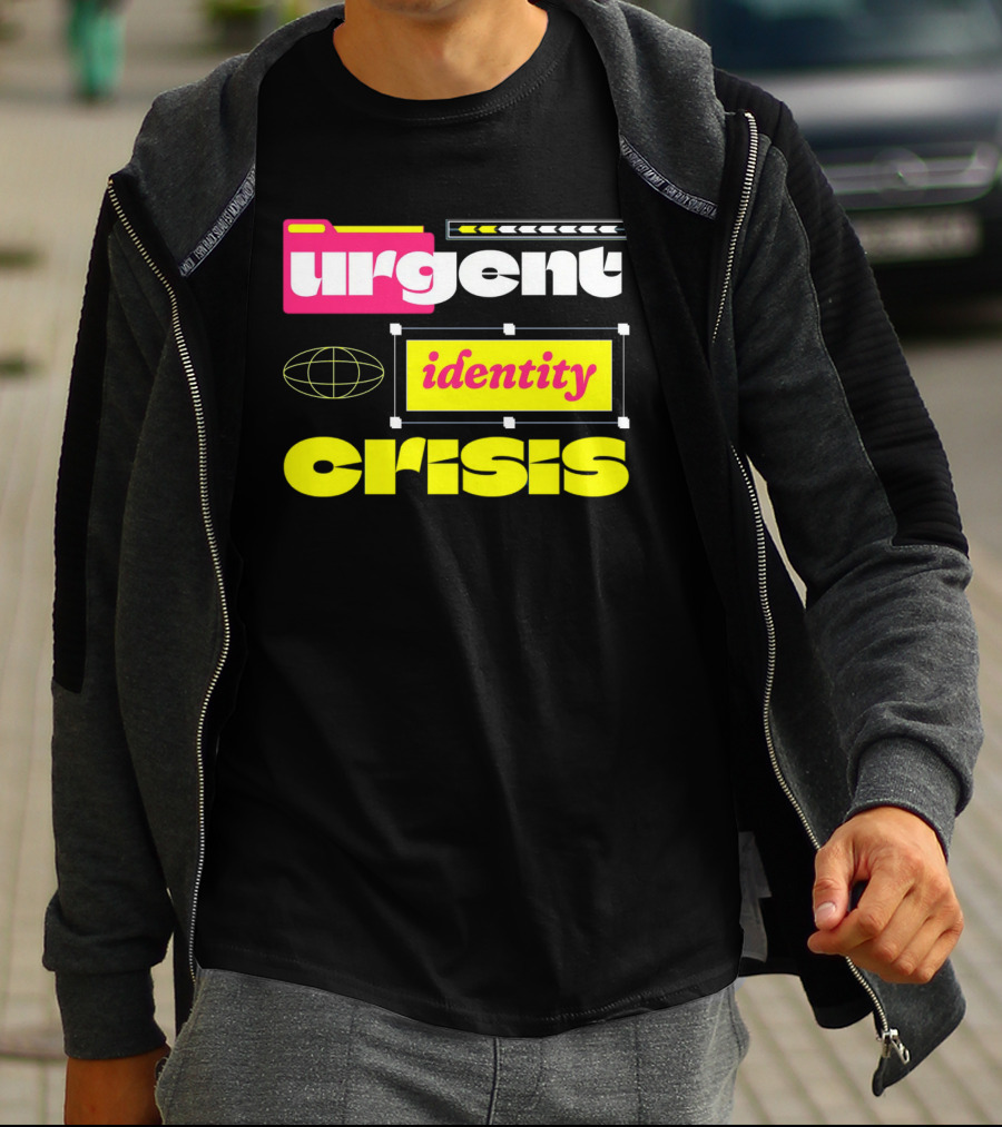 Urgent Identity Crisis Folder Globe T-Shirt