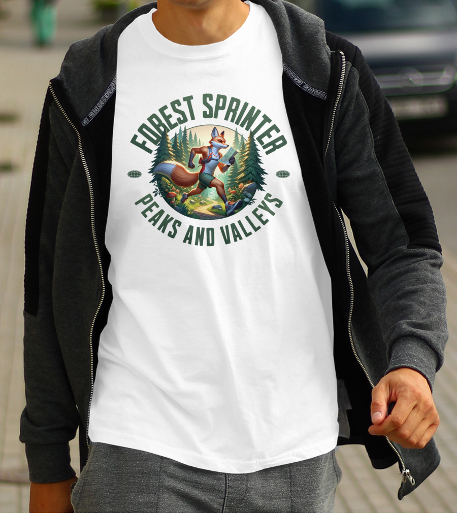Forest Sprinter Peaks And Valleys T-Shirt