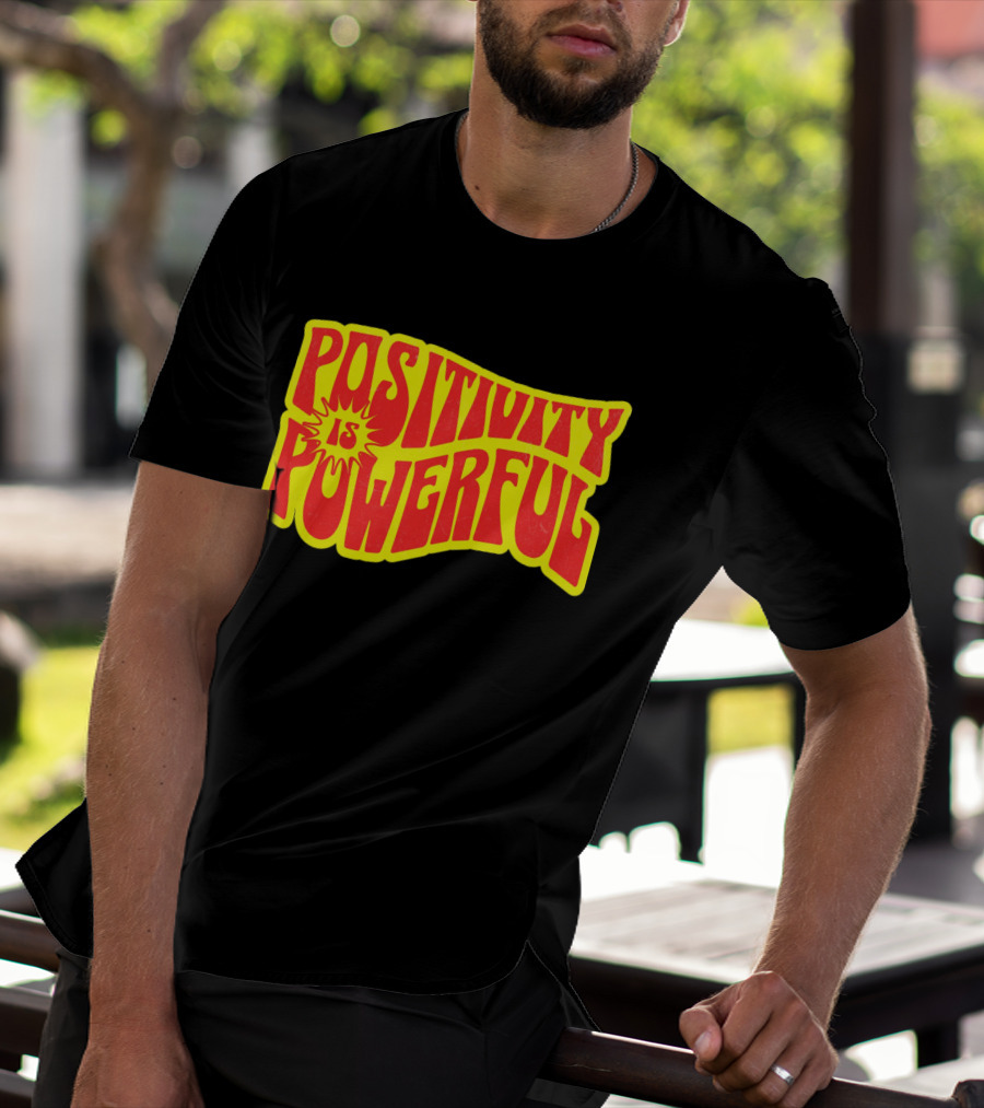 Positivity Is Powerful Retro Typography T-Shirt