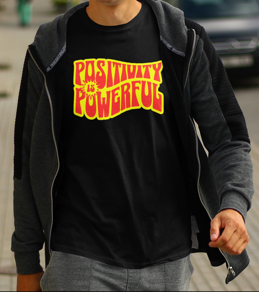 Positivity Is Powerful Retro Typography T-Shirt