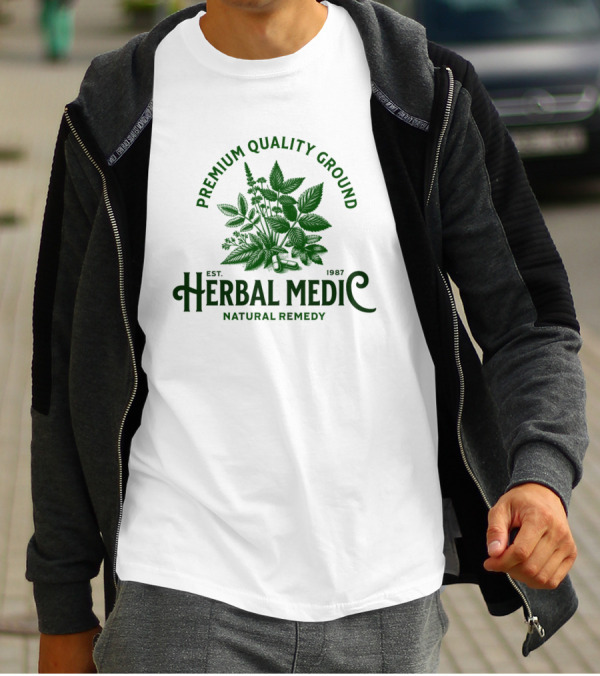 Premium Quality Ground Herbal Medic Natural Remedy Est. 1987 T-Shirt