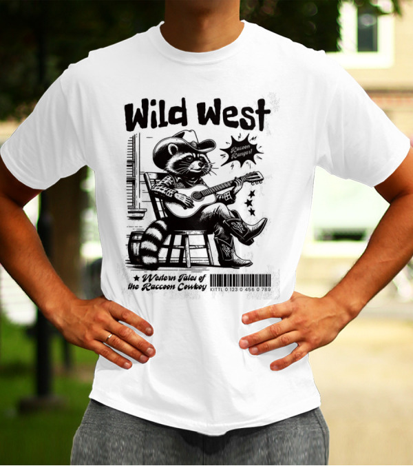 Wild West Raccoon Ranger Western Tales Of The Raccoon Cowboy T-Shirt