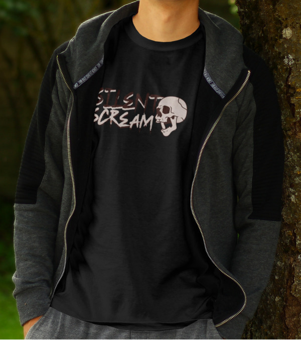 Silent Scream Skull Art With Screaming Skull Face T-Shirt