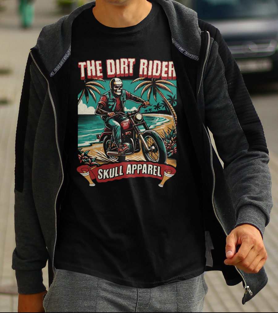 The Dirt Rider Skull Apparel 177 Beach Motorcycle Adventure T-Shirt