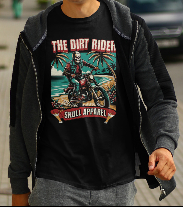 The Dirt Rider Skull Apparel 177 Beach Motorcycle Adventure T-Shirt