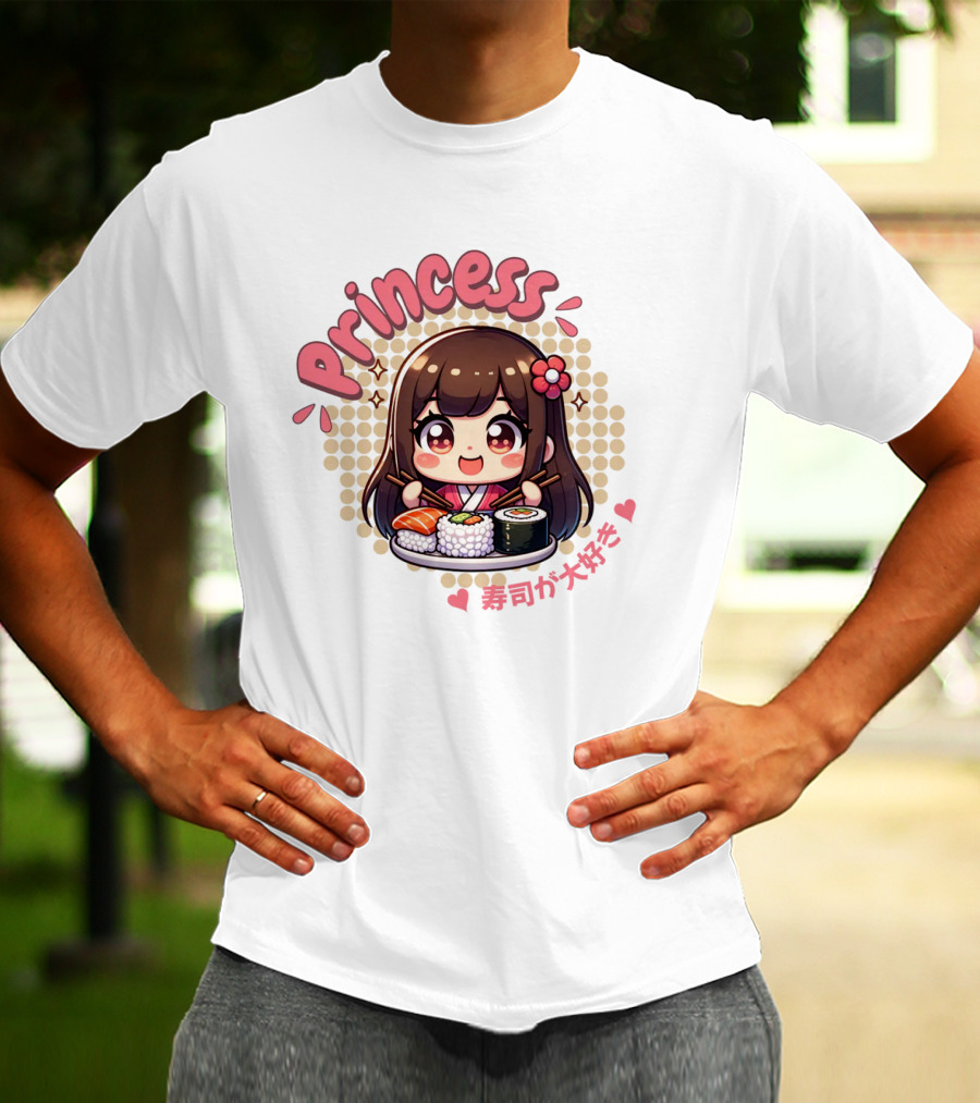 Princess Sushi Japanese Girl Cute T-Shirt