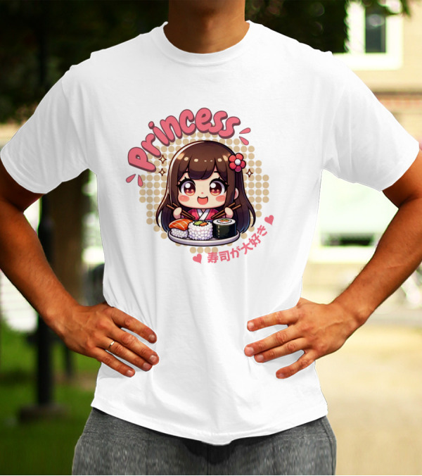 Princess Sushi Japanese Girl Cute T-Shirt