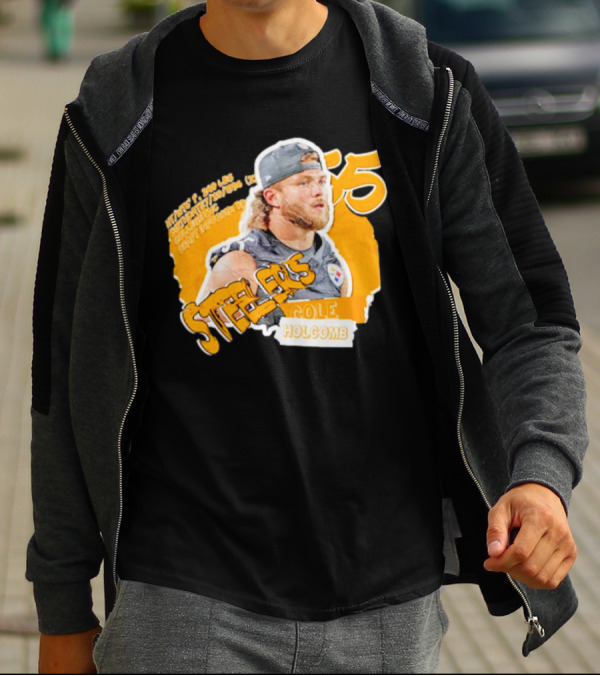 Steelers Football Cole Holcomb 55 Weight 240 Lbs Height 6'1 T-Shirt